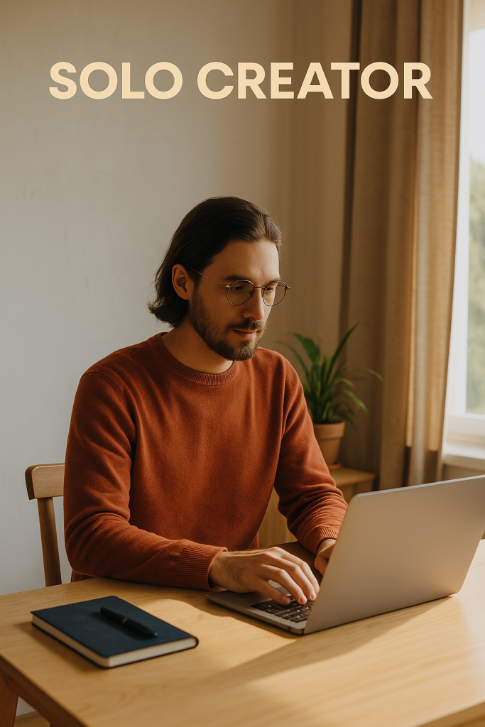 types of digital nomads: solo creator